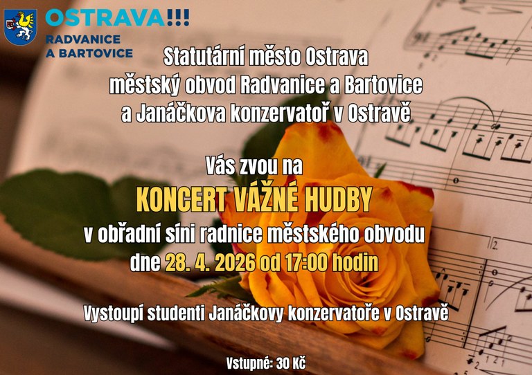 Pozvánka na koncert vážné hudby