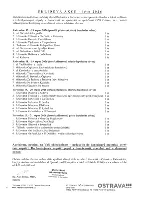 Úklidová akce - léto 2026